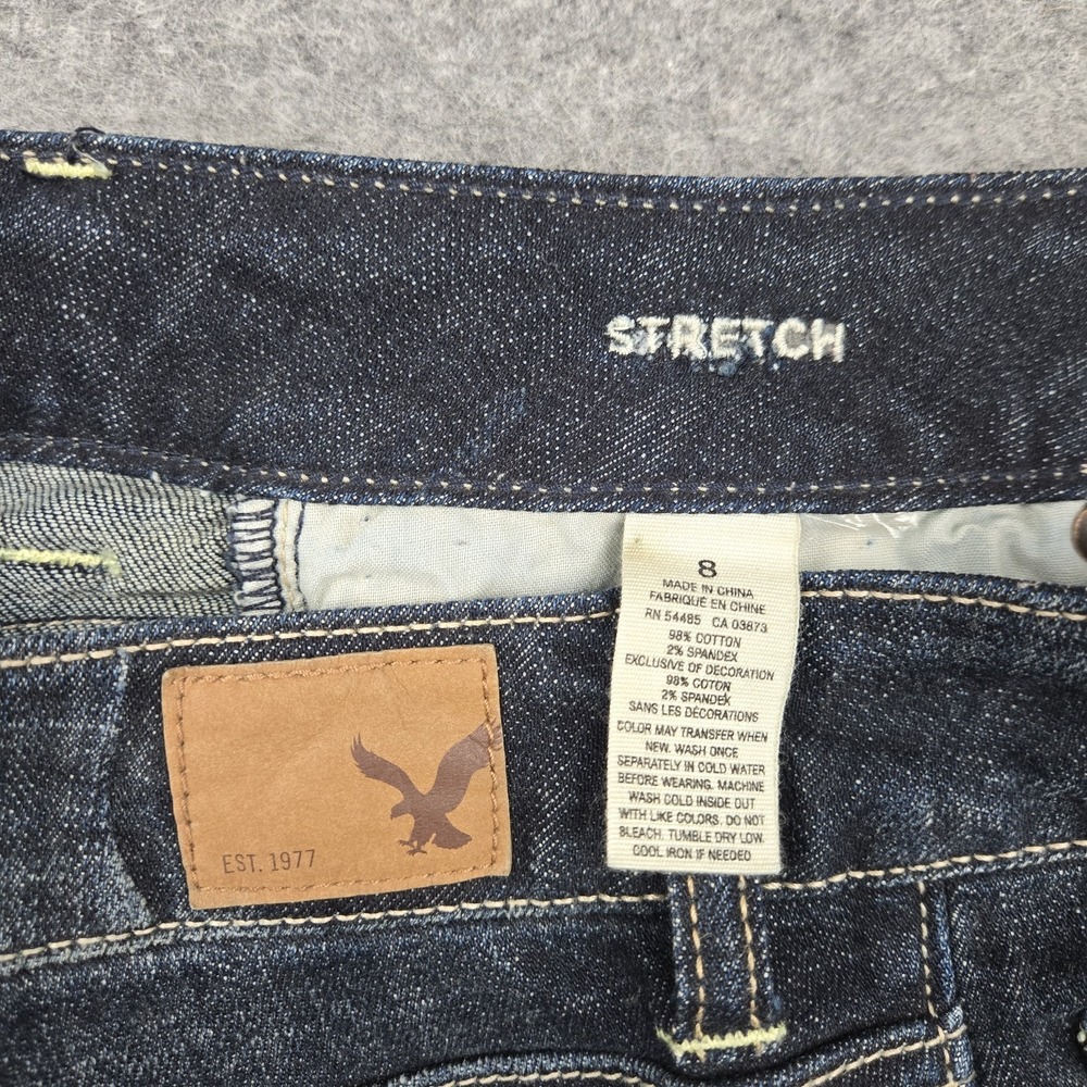 American Eagle Shorts Women's Size 8 Regular Cut Off Distressed Stretch Mid Rise - Picture 3 of 8